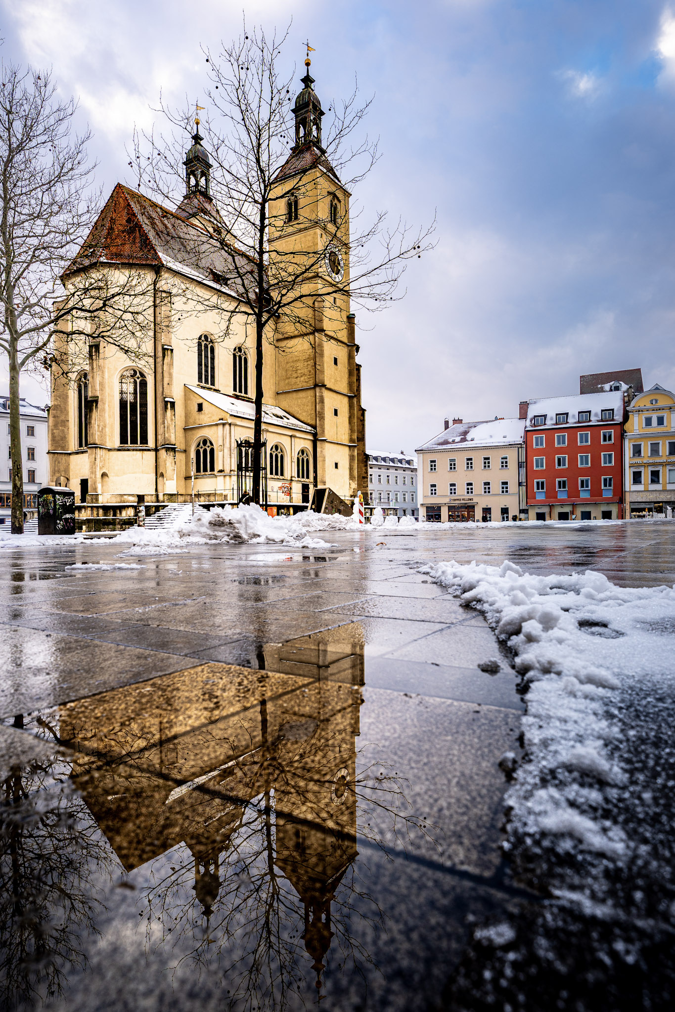 Regensburg Neupfarrkirche Snow