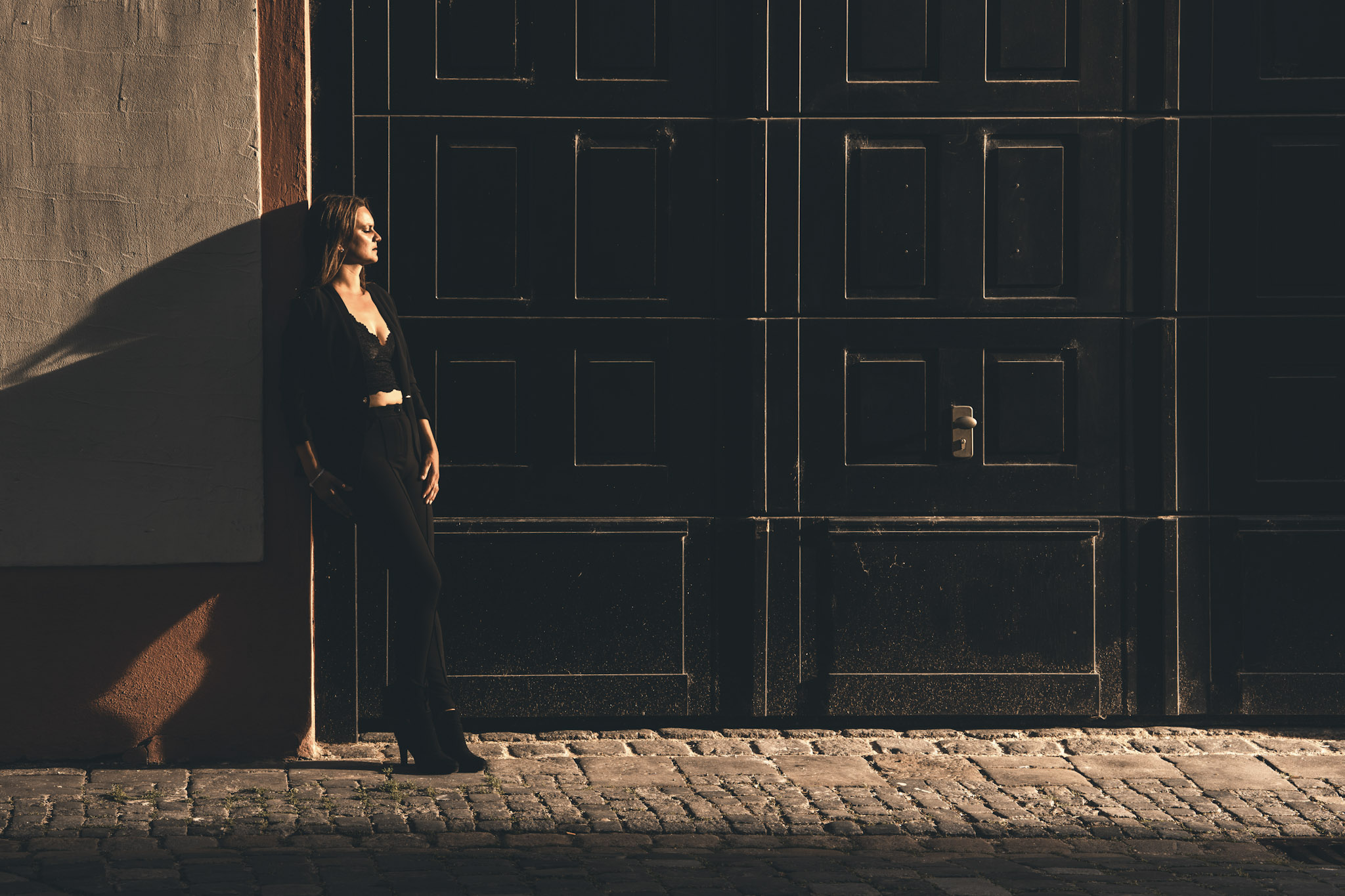 Outdoor Portrait bei Sonnenuntergang